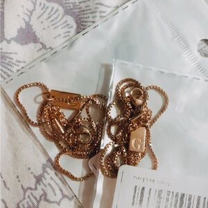 Gold Chain Necklace with Initial Pendant